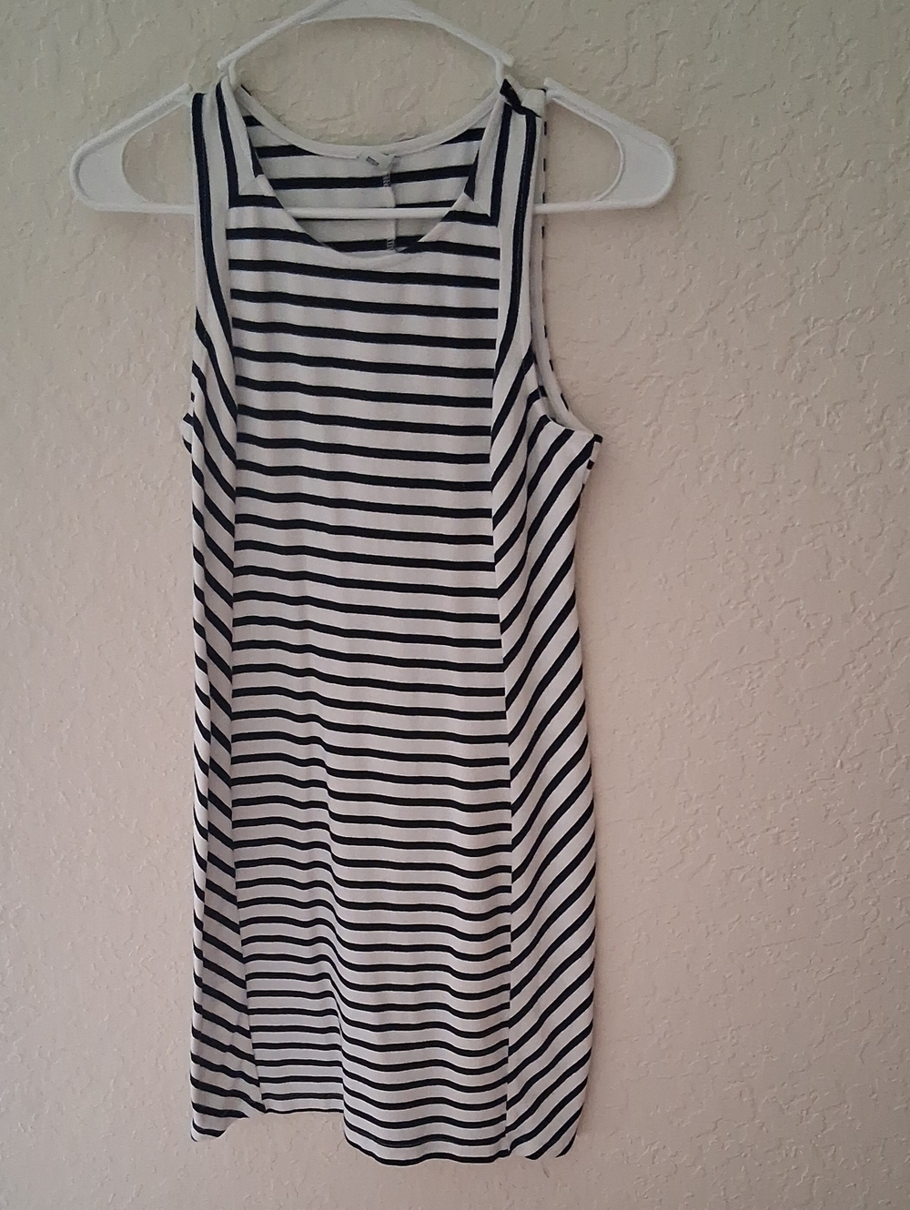 Old Navy Black and White Striped Sleeveless Dress